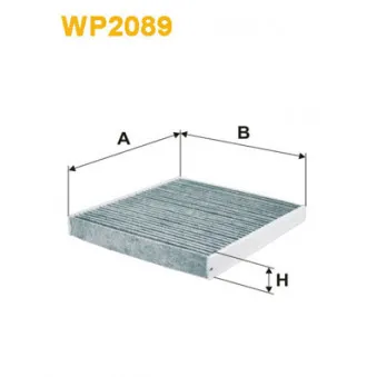Filtre, air de l'habitacle WIX FILTERS WP2089