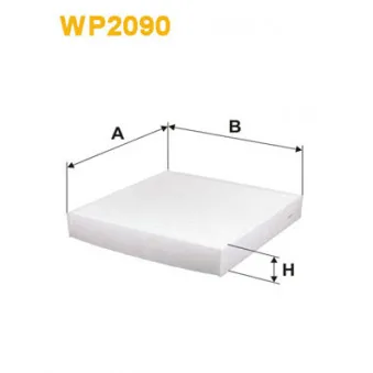 Filtre, air de l'habitacle WIX FILTERS WP2090