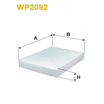 Filtre, air de l'habitacle WIX FILTERS WP2092
