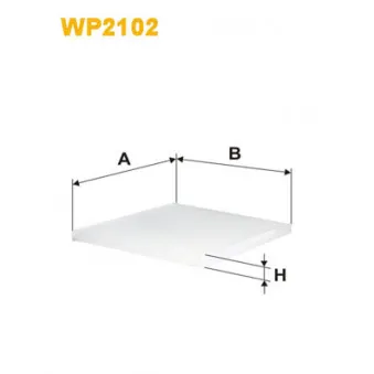 Filtre, air de l'habitacle WIX FILTERS WP2102