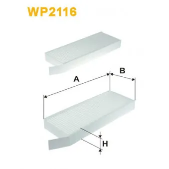 Filtre, air de l'habitacle WIX FILTERS WP2116