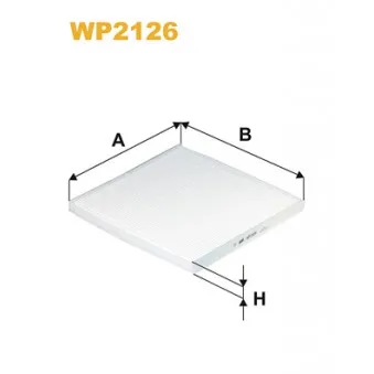 Filtre, air de l'habitacle WIX FILTERS WP2126