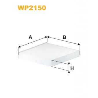 Filtre, air de l'habitacle WIX FILTERS WP2150