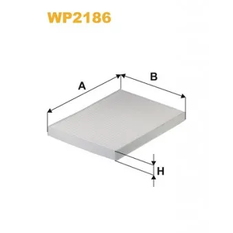 Filtre, air de l'habitacle WIX FILTERS WP2186