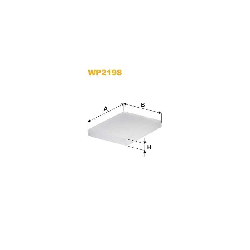 Filtre, air de l'habitacle WIX FILTERS WP2198