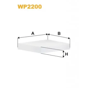 Filtre, air de l'habitacle WIX FILTERS WP2200