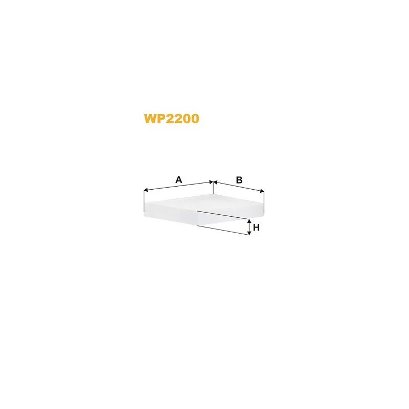 Filtre, air de l'habitacle WIX FILTERS WP2200