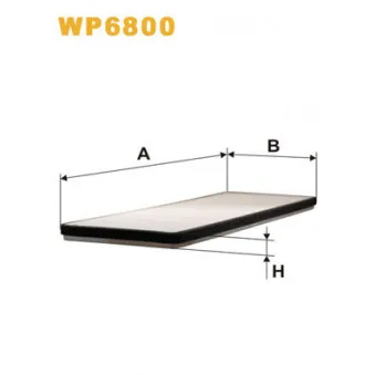 Filtre, air de l'habitacle WIX FILTERS WP6800
