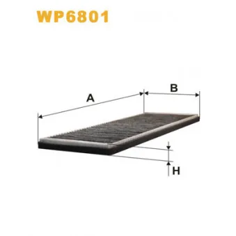 Filtre, air de l'habitacle WIX FILTERS WP6801