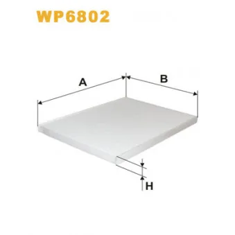 Filtre, air de l'habitacle WIX FILTERS WP6802