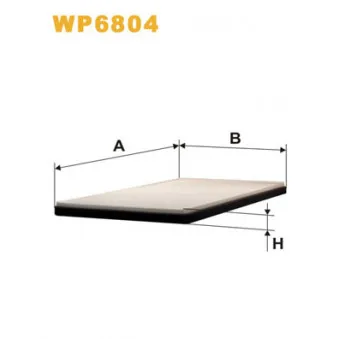 Filtre, air de l'habitacle WIX FILTERS WP6804