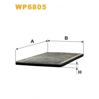 Filtre, air de l'habitacle WIX FILTERS WP6805