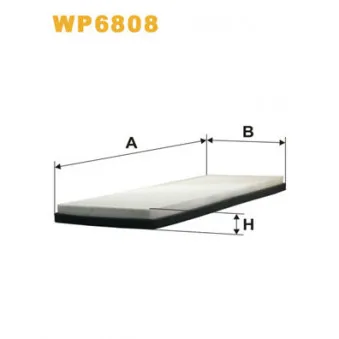 Filtre, air de l'habitacle WIX FILTERS WP6808