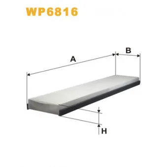 Filtre, air de l'habitacle WIX FILTERS WP6816