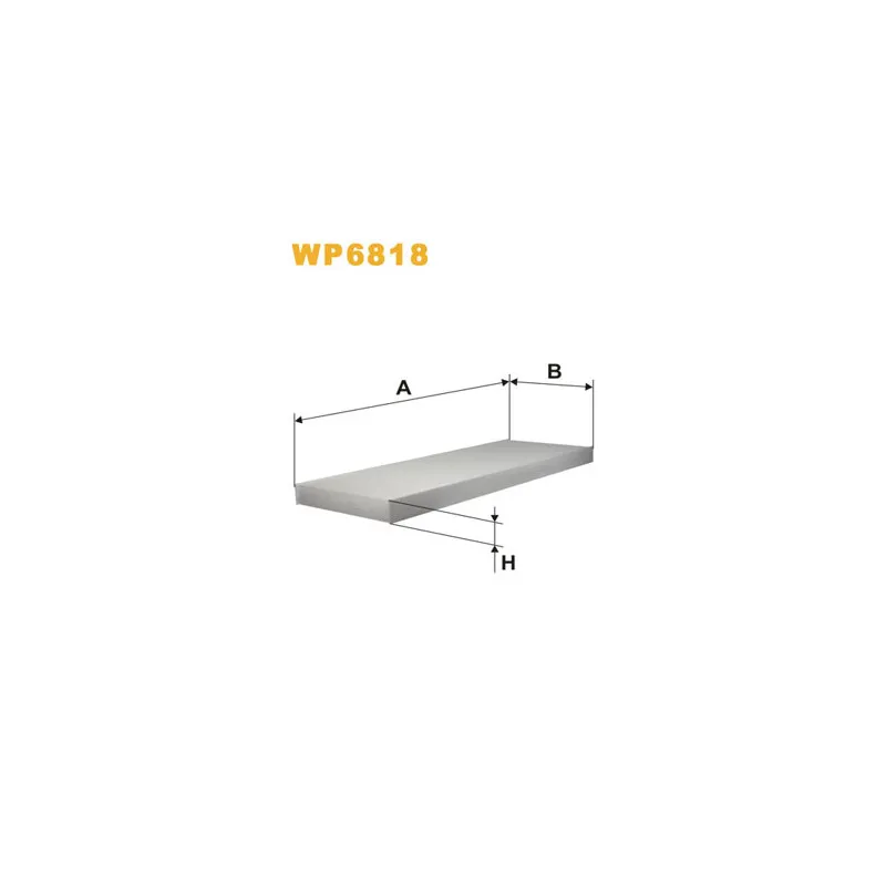 Filtre, air de l'habitacle WIX FILTERS WP6818