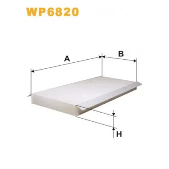 Filtre, air de l'habitacle WIX FILTERS WP6820