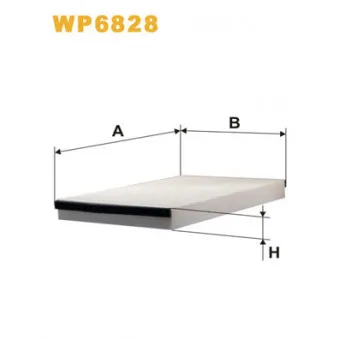 Filtre, air de l'habitacle WIX FILTERS WP6828