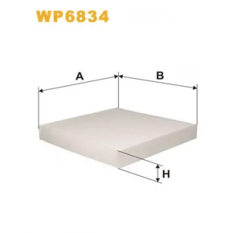 Filtre, air de l'habitacle WIX FILTERS WP6834