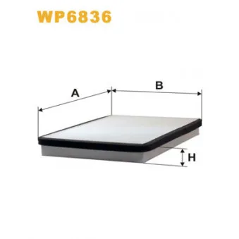 Filtre, air de l'habitacle WIX FILTERS WP6836
