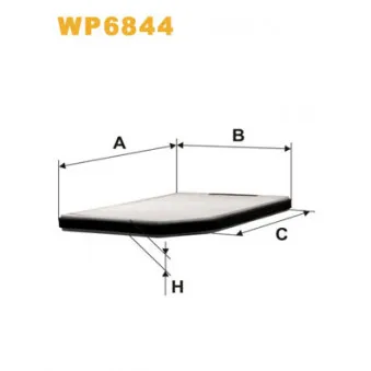Filtre, air de l'habitacle WIX FILTERS WP6844