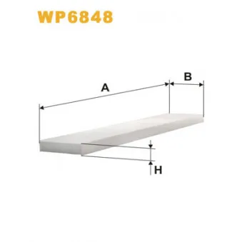 Filtre, air de l'habitacle WIX FILTERS WP6848