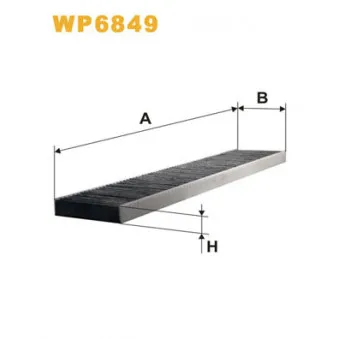 Filtre, air de l'habitacle WIX FILTERS WP6849