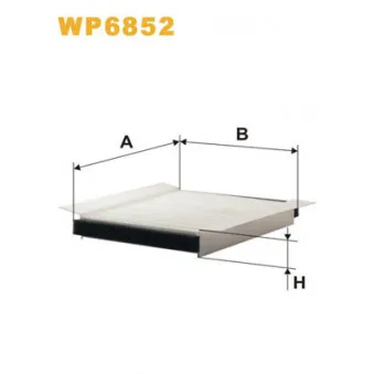 Filtre, air de l'habitacle WIX FILTERS WP6852