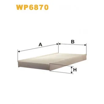 Filtre, air de l'habitacle WIX FILTERS WP6870