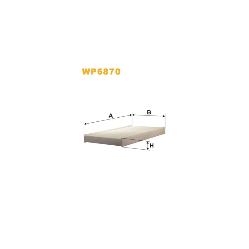 Filtre, air de l'habitacle WIX FILTERS WP6870