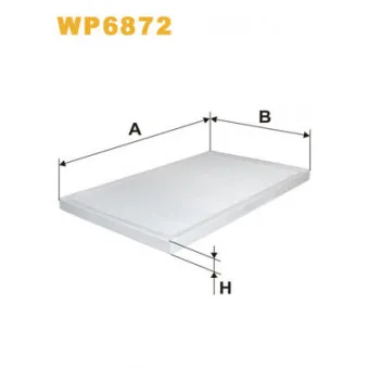 Filtre, air de l'habitacle WIX FILTERS WP6872