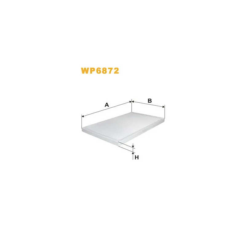 Filtre, air de l'habitacle WIX FILTERS WP6872