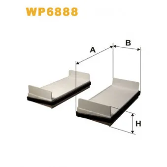 Filtre, air de l'habitacle WIX FILTERS WP6888
