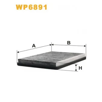 Filtre, air de l'habitacle WIX FILTERS WP6891