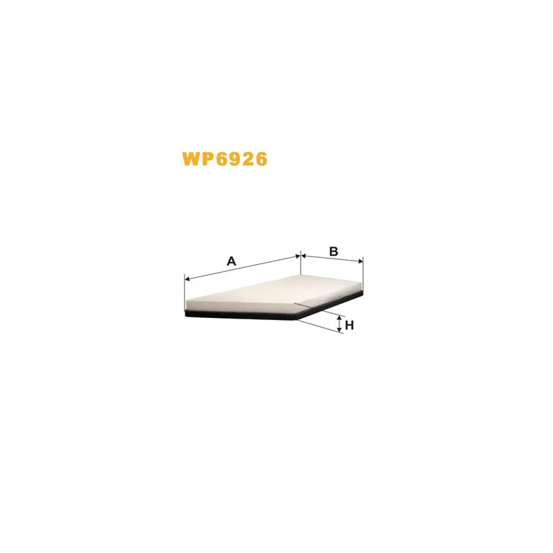 Filtre, air de l'habitacle WIX FILTERS WP6926