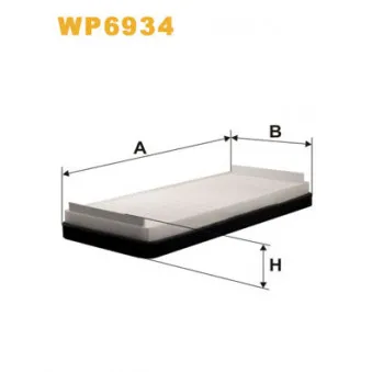 Filtre, air de l'habitacle WIX FILTERS WP6934