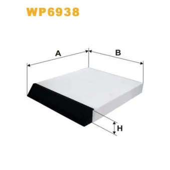 Filtre, air de l'habitacle WIX FILTERS WP6938