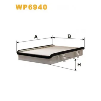 Filtre, air de l'habitacle WIX FILTERS WP6940
