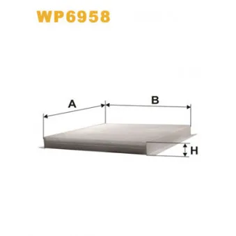 Filtre, air de l'habitacle WIX FILTERS WP6958