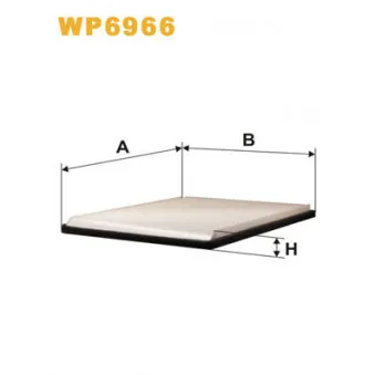 Filtre, air de l'habitacle WIX FILTERS WP6966