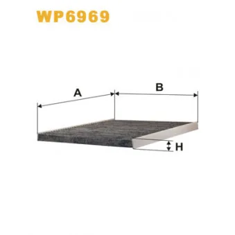 Filtre, air de l'habitacle WIX FILTERS WP6969