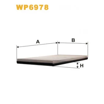 Filtre, air de l'habitacle WIX FILTERS WP6978