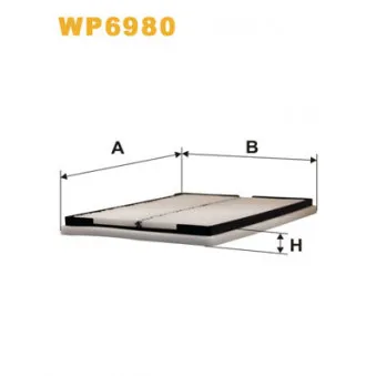 Filtre, air de l'habitacle WIX FILTERS WP6980