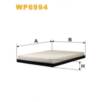 Filtre, air de l'habitacle WIX FILTERS WP6994