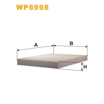 Filtre, air de l'habitacle WIX FILTERS WP6998