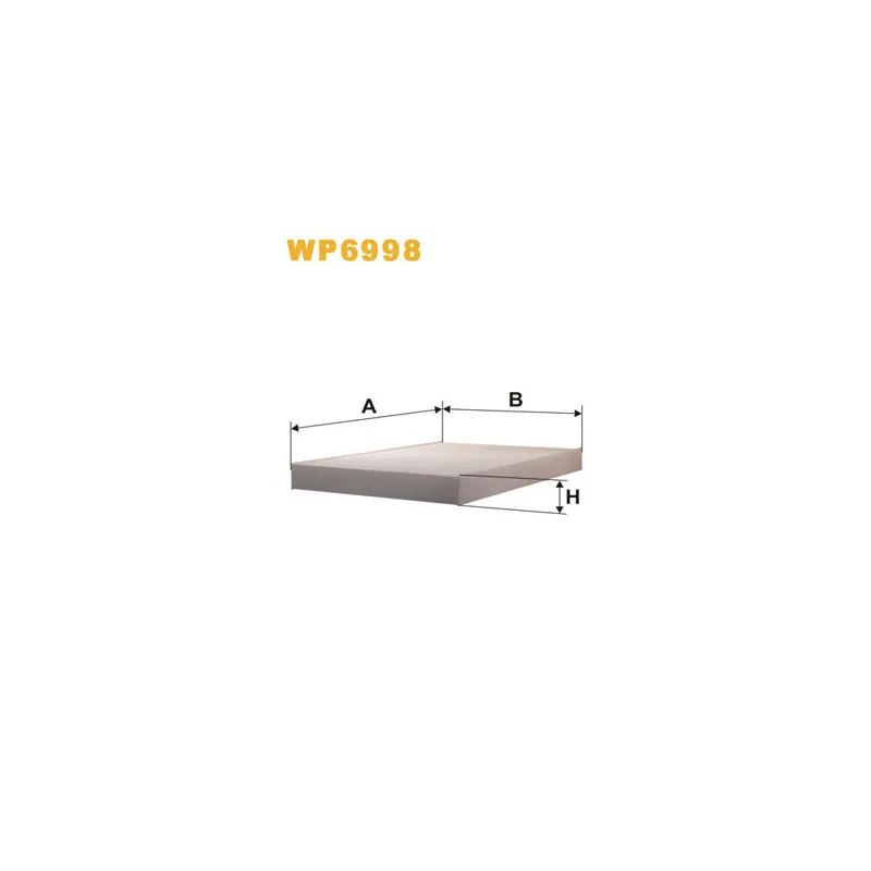 Filtre, air de l'habitacle WIX FILTERS WP6998