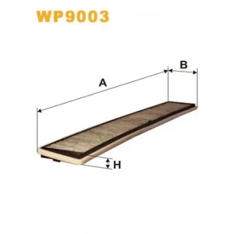 Filtre, air de l'habitacle WIX FILTERS WP9003