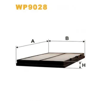 Filtre, air de l'habitacle WIX FILTERS WP9028