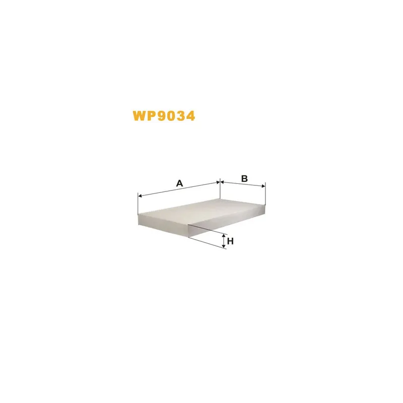 Filtre, air de l'habitacle WIX FILTERS WP9034