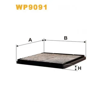 Filtre, air de l'habitacle WIX FILTERS WP9091