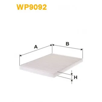 Filtre, air de l'habitacle WIX FILTERS WP9092